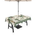 thumbnail image 1 of Outdoor Tablecloth with Umbrella Hole for Patio/Picnic/Party/Camping, Green Palm Trees Waterproof Table Cloth Rectangle Table Cover Washable, Summer Tropical Plants Banana Beige (60"x 84"), 1 of 9