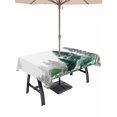 thumbnail image 1 of Outdoor Tablecloth with Umbrella Hole for Patio/Picnic/Party/Camping, Green Pine Tree Waterproof Table Cloth Rectangle Table Cover Washable, Farmhouse Nature Forest Landscape (60"x 102"), 1 of 9