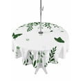 thumbnail image 1 of Outdoor Tablecloth with Umbrella Hole for Patio/Picnic/Party/Camping, Green Spring Botanical Waterproof Table Cloth Round Cover Washable, Weeping Eucalyptus Butterfly (Dia 54"), 1 of 8