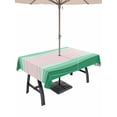 thumbnail image 1 of Outdoor Tablecloth with Umbrella Hole for Patio/Picnic/Party/Camping, Green Stripes Waterproof Table Cloth Rectangle Table Cover Washable, Light Pink Ombre Simple Abstract Lines (60"x 102"), 1 of 8