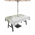 thumbnail image 1 of Outdoor Tablecloth with Umbrella Hole for Patio/Picnic/Party/Camping, Green Waterproof Table Cloth Rectangle Table Cover Washable, Eucalyptus Leaves (54"x 80"), 1 of 8
