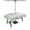 thumbnail image 1 of Outdoor Tablecloth with Umbrella Hole for Patio/Picnic/Party/Camping, Green Waterproof Table Cloth Rectangle Table Cover Washable, Eucalyptus Leaves (60"x 102"), 1 of 8