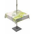 thumbnail image 1 of Outdoor Tablecloth with Umbrella Hole for Patio/Picnic/Party/Camping, Green Yellow Floral Waterproof Table Cloth Square Cover Washable, Modern Abstract Art Flowers Aesthetic (54"x 54"), 1 of 9