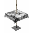 thumbnail image 1 of Outdoor Tablecloth with Umbrella Hole for Patio/Picnic/Party/Camping, Grey Architecture Waterproof Table Cloth Square Cover Washable, Abstract City Vintage Eiffel Tower (54"x 54"), 1 of 9