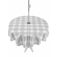 thumbnail image 1 of Outdoor Tablecloth with Umbrella Hole for Patio/Picnic/Party/Camping, Grey Checkered Waterproof Table Cloth Round Cover Washable, Farmhouse Plaid Buffalo Elegant (Dia 54"), 1 of 9