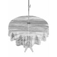 thumbnail image 1 of Outdoor Tablecloth with Umbrella Hole for Patio/Picnic/Party/Camping, Grey Coastal Waterproof Table Cloth Round Cover Washable, Summer Ocean Sea Ombre Starfish Corals (Dia 54"), 1 of 8