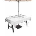 thumbnail image 1 of Outdoor Tablecloth with Umbrella Hole for Patio/Picnic/Party/Camping, Grey Eucalyptus Waterproof Table Cloth Rectangle Table Cover Washable, Weeping Botanical Leaf Watercolor (54"x 80"), 1 of 8