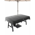 thumbnail image 1 of Outdoor Tablecloth with Umbrella Hole for Patio/Picnic/Party/Camping, Grey Ombre Waterproof Table Cloth Rectangle Table Cover Washable, Contemporary Gradient Abstract Art (52"x 70"), 1 of 8