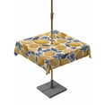 thumbnail image 1 of Outdoor Tablecloth with Umbrella Hole for Patio/Picnic/Party/Camping, Hand Drawn Lemon Waterproof Table Cloth Square Cover Washable, Blue Leaves Summer Botanical Retro (54"x 54"), 1 of 8