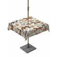 thumbnail image 1 of Outdoor Tablecloth with Umbrella Hole for Patio/Picnic/Party/Camping, Horse Waterproof Table Cloth Square Cover Washable, Rustic Spring Floral Summer Botanical (54"x 54"), 1 of 8