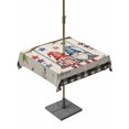 thumbnail image 1 of Outdoor Tablecloth with Umbrella Hole for Patio/Picnic/Party/Camping, Independence Day Gnomes Waterproof Table Cloth Square Cover Washable, Branches Black Buffalo Plaid (54"x 54"), 1 of 9