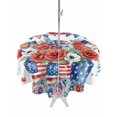 thumbnail image 1 of Outdoor Tablecloth with Umbrella Hole for Patio/Picnic/Party/Camping, Independence Day Waterproof Table Cloth Round Cover Washable, Poppy Blue Floral Farmhouse (Dia 54"), 1 of 8