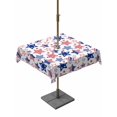 thumbnail image 1 of Outdoor Tablecloth with Umbrella Hole for Patio/Picnic/Party/Camping, Independence Day Waterproof Table Cloth Square Cover Washable, Red Blue Stars 250 Years Anniversary (54"x 54"), 1 of 9