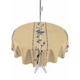 thumbnail image 1 of Outdoor Tablecloth with Umbrella Hole for Patio/Picnic/Party/Camping, Khaki Flower Branch Waterproof Table Cloth Round Cover Washable, Spring Summer Farmhouse Botanical (Dia 60"), 1 of 8