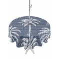 thumbnail image 1 of Outdoor Tablecloth with Umbrella Hole for Patio/Picnic/Party/Camping, Lake Blue Palm Tree Waterproof Table Cloth Round Cover Washable, Summer Botanical Tropical Tree (Dia 60"), 1 of 9