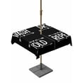 thumbnail image 1 of Outdoor Tablecloth with Umbrella Hole for Patio/Picnic/Party/Camping, Laundry Waterproof Table Cloth Square Cover Washable, Funny Wash Dry Fold Minimalist Text Black (60"x 60"), 1 of 8