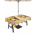 thumbnail image 1 of Outdoor Tablecloth with Umbrella Hole for Patio/Picnic/Party/Camping, Lemon Basket Summer Waterproof Table Cloth Rectangle Table Cover Washable, Farmhouse Vintage Tan (60"x 84"), 1 of 8