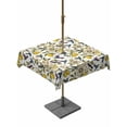 thumbnail image 1 of Outdoor Tablecloth with Umbrella Hole for Patio/Picnic/Party/Camping, Lemon Birds Waterproof Table Cloth Square Cover Washable, Summer Tropical Botanical (54"x 54"), 1 of 8