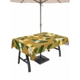 thumbnail image 1 of Outdoor Tablecloth with Umbrella Hole for Patio/Picnic/Party/Camping, Lemons Leaves Waterproof Table Cloth Rectangle Table Cover Washable, Summer Fruits Floral Botanical Brown (60"x 84"), 1 of 8
