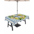 thumbnail image 1 of Outdoor Tablecloth with Umbrella Hole for Patio/Picnic/Party/Camping, Lemons Striped Waterproof Table Cloth Rectangle Table Cover Washable, Summer Botanical Stripes Farmhouse Rustic (54"x 80"), 1 of 8