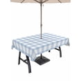 thumbnail image 1 of Outdoor Tablecloth with Umbrella Hole for Patio/Picnic/Party/Camping, Light Blue Plaid Waterproof Table Cloth Rectangle Table Cover Washable, Modern Minimalist Country (54"x 80"), 1 of 8