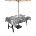 thumbnail image 1 of Outdoor Tablecloth with Umbrella Hole for Patio/Picnic/Party/Camping, Modern Minimalist Waterproof Table Cloth Rectangle Table Cover Washable, Abstract Painting Texture Gray (54"x 80"), 1 of 9