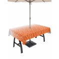 thumbnail image 1 of Outdoor Tablecloth with Umbrella Hole for Patio/Picnic/Party/Camping, Modern Orange Waterproof Table Cloth Rectangle Table Cover Washable, Abstract Ombre Geometric Morocco (54"x 80"), 1 of 8