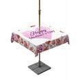 thumbnail image 1 of Outdoor Tablecloth with Umbrella Hole for Patio/Picnic/Party/Camping, Mother's Day Waterproof Table Cloth Square Cover Washable, Spring Watercolor Flowers Purple Love Heart (54"x 54"), 1 of 9