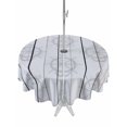 thumbnail image 1 of Outdoor Tablecloth with Umbrella Hole for Patio/Picnic/Party/Camping, Nautical Anchor Waterproof Table Cloth Round Cover Washable, Coastal Ocean Sea Grey Wooden Grain (Dia 54"), 1 of 9