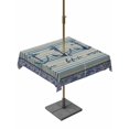 thumbnail image 1 of Outdoor Tablecloth with Umbrella Hole for Patio/Picnic/Party/Camping, Nautical Archor Waterproof Table Cloth Square Cover Washable, Vintage Country Ocean Archor Blue Stripes (60"x 60"), 1 of 8