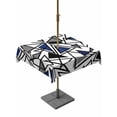 thumbnail image 1 of Outdoor Tablecloth with Umbrella Hole for Patio/Picnic/Party/Camping, Navy Blue Black Geometric Waterproof Table Cloth Square Cover Washable, Abstract Art Modern Line (60"x 60"), 1 of 8