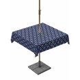 thumbnail image 1 of Outdoor Tablecloth with Umbrella Hole for Patio/Picnic/Party/Camping, Navy Blue Geometric Waterproof Table Cloth Square Cover Washable, Modern Abstract Blocks Lines (54"x 54"), 1 of 8