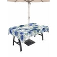 thumbnail image 1 of Outdoor Tablecloth with Umbrella Hole for Patio/Picnic/Party/Camping, Navy Blue Roses Waterproof Table Cloth Rectangle Table Cover Washable, Spring Floral Elegant Pastoral Botanical (52"x 70"), 1 of 8