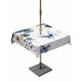 thumbnail image 1 of Outdoor Tablecloth with Umbrella Hole for Patio/Picnic/Party/Camping, Navy Blue Spring Floral Waterproof Table Cloth Square Cover Washable, Farmhouse Butterfly Watercolor (54"x 54"), 1 of 8