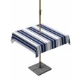 thumbnail image 1 of Outdoor Tablecloth with Umbrella Hole for Patio/Picnic/Party/Camping, Navy Blue Striped Waterproof Table Cloth Square Cover Washable, Modern Thin Line Vertical Stripes (54"x 54"), 1 of 9