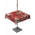 thumbnail image 1 of Outdoor Tablecloth with Umbrella Hole for Patio/Picnic/Party/Camping, Ocean Red Octopus Waterproof Table Cloth Square Cover Washable, Nautical Castle Coastal Lighthouse (54"x 54"), 1 of 8