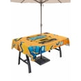 thumbnail image 1 of Outdoor Tablecloth with Umbrella Hole for Patio/Picnic/Party/Camping, Orange Cartoon Truck Waterproof Table Cloth Rectangle Table Cover Washable, Cute Engineering Vehicle (60"x 84"), 1 of 8