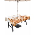 thumbnail image 1 of Outdoor Tablecloth with Umbrella Hole for Patio/Picnic/Party/Camping, Orange Eucalyptus Leaves Waterproof Table Cloth Rectangle Table Cover Washable, Watercolor Spring Summer Botanical (60"x 84"), 1 of 8