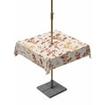 thumbnail image 1 of Outdoor Tablecloth with Umbrella Hole for Patio/Picnic/Party/Camping, Orange Yellow Botanical Waterproof Table Cloth Square Cover Washable, Rustic Country Spring Floral Summer Leaf (54"x 54"), 1 of 8