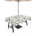 thumbnail image 1 of Outdoor Tablecloth with Umbrella Hole for Patio/Picnic/Party/Camping, Palm Trees Waterproof Table Cloth Rectangle Table Cover Washable, Green Summer Botanical Watercolor (60"x 120"), 1 of 8
