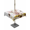thumbnail image 1 of Outdoor Tablecloth with Umbrella Hole for Patio/Picnic/Party/Camping, Pig Sunflower Western Waterproof Table Cloth Square Cover Washable, Rustic Daisy Grey Wooden (60"x 60"), 1 of 8