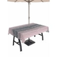 thumbnail image 1 of Outdoor Tablecloth with Umbrella Hole for Patio/Picnic/Party/Camping, Pink Black Ombre Waterproof Table Cloth Rectangle Table Cover Washable, Modern Abstract Striped Polka Dots (54"x 80"), 1 of 8