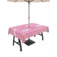 thumbnail image 1 of Outdoor Tablecloth with Umbrella Hole for Patio/Picnic/Party/Camping, Pink Castle Waterproof Table Cloth Rectangle Table Cover Washable, Balloon Modern Art Star Moon (60"x 102"), 1 of 8