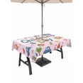 thumbnail image 1 of Outdoor Tablecloth with Umbrella Hole for Patio/Picnic/Party/Camping, Pink Children's Day Waterproof Table Cloth Rectangle Table Cover Washable, Car Tree Stars Cartoon Modern Art (60"x 102"), 1 of 8