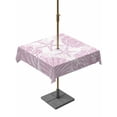 thumbnail image 1 of Outdoor Tablecloth with Umbrella Hole for Patio/Picnic/Party/Camping, Pink Coastal Waterproof Table Cloth Square Cover Washable, Nautical Coral Shell Conch Starfish Summer (60"x 60"), 1 of 9