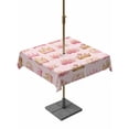 thumbnail image 1 of Outdoor Tablecloth with Umbrella Hole for Patio/Picnic/Party/Camping, Pink Floral Crown Waterproof Table Cloth Square Cover Washable, Spring Floral Roses Elegant Pastoral (54"x 54"), 1 of 8