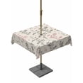 thumbnail image 1 of Outdoor Tablecloth with Umbrella Hole for Patio/Picnic/Party/Camping, Pink Grey Botanical Waterproof Table Cloth Square Cover Washable, Rustic Country Spring Floral Summer Leaf (60"x 60"), 1 of 8
