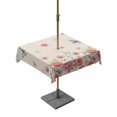 thumbnail image 1 of Outdoor Tablecloth with Umbrella Hole for Patio/Picnic/Party/Camping, Pink Orange Roses Waterproof Table Cloth Square Cover Washable, Rustic Spring Summer Flowers Butterflies (54"x 54"), 1 of 9
