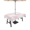 thumbnail image 1 of Outdoor Tablecloth with Umbrella Hole for Patio/Picnic/Party/Camping, Pink Palm Leaves Coastal Waterproof Table Cloth Rectangle Table Cover Washable, Summer Tropical Botanical Boho (60"x 84"), 1 of 9