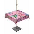 thumbnail image 1 of Outdoor Tablecloth with Umbrella Hole for Patio/Picnic/Party/Camping, Pink Spring Floral Waterproof Table Cloth Square Cover Washable, Watercolor Birds Farmhouse Art (54"x 54"), 1 of 9